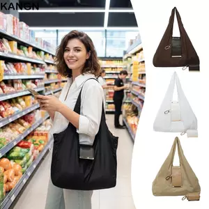 Túi Tote Móc Khóa KANGN, có Vòng Chìa Khóa Túi Mua Sắm Có Thể Gập Lại, Siêu Thị Mini Dung Tích Lớn Có Thể Mở Rộng Túi Thân Thiện Với Môi Trường Hàng Ngày & Phụ Kiện
