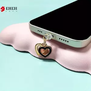 Điện Thoại Di Động Cắm Bụi Bla Trắng Tình Yêu Hình Trái Tim Mặt Dây Chuyền Điện Thoại Cho Phụ Kiện Điện Thoại Cho Cổng Type-C Trang Trí Mặt Dây Chuyền VN