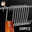 20 CÁI Dụng cụ móc hình chữ S bằng thép không gỉ Thịt thịt cho đồ tể Chien BBQ Thịt lợn Xúc xích thịt xông khói Móc nướng ELWW