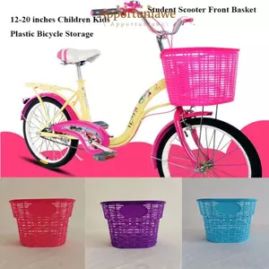 IAPPORTUNIA 12-20 Inch Bảo quản xe đạp, Nhiều màu 5 màu Giỏ xe đạp trẻ em, Túi đựng xe đạp bằng nhựa rỗng chất lượng cao Phụ kiện đi xe đạp phía trước
