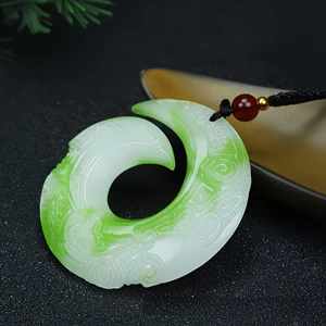 Mặt dây chuyền ngọc bích phong cách dân tộc thời trang tinh tế, Mặt dây chuyền Unisex