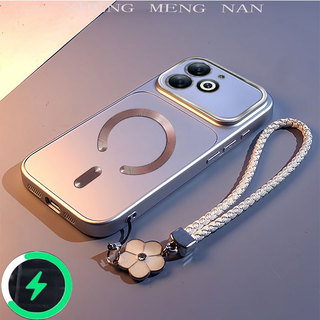 Thích hợp cho Infinix SMART 8 infinix HOT 40i Infinix Spark go 2024 Cuộn dây từ tính loại C mới + Vỏ điện thoại TPU dây dày 0068