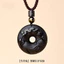 Mặt dây chuyền khóa an toàn cung hoàng đạo Obsidian tự nhiên