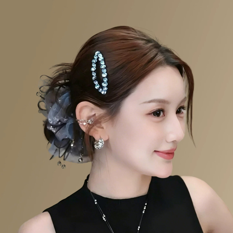 Dây Buộc Tóc Nơ Lưới Nữ 2026 Phong Cách Mới Cao Cấp Tất Cả Trận Đấu Tóc