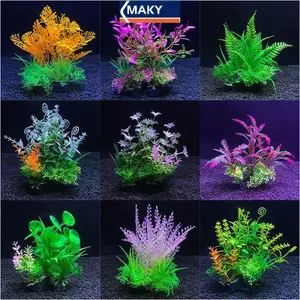 MAKY 13 Loại Trang Trí Bể Cá Nhân Tạo Thực Vật Nước Cỏ Trang Trí Cây Thủy Sinh VN