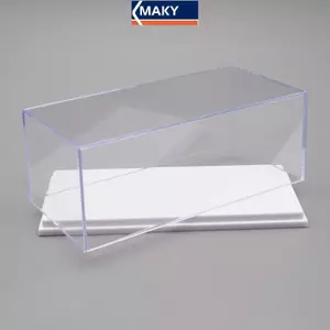 MAKY 1: 87 Xe Ô Tô Mô Hình Hộp Bảo Vệ Trong Suốt Acrylic Bụi Bìa Cứng Bảo Quản Giá Đỡ VN