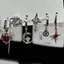 JULYHOT 6 CÁI BỘ Goth Punk Vintage Thẩm Mỹ Pha Lê Trái Tim Mặt Trăng Chữ Thập Ngôi Sao Mặt Dây Chuyền Bông Tai Dành Cho Nam Nữ Grunge Y2K Phụ Kiện Trang Sức Massivedeals