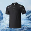 Áo polo ngắn tay cổ rẽ nam thoáng khí Ice Silk Co giãn Áo thun thông thường đa năng