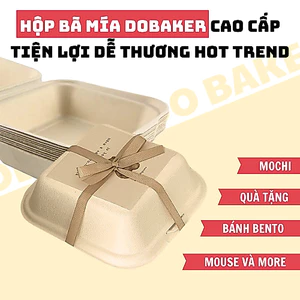 Set 50 Hộp Bã Mía (Màu Be) Bento cake form chuẩn đựng bánh kem, bánh bento, bánh gato,...