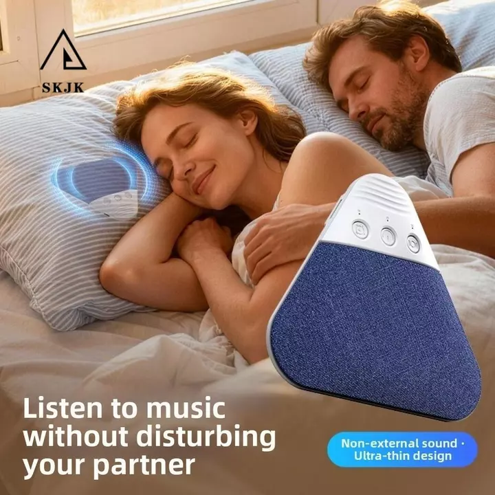 Loa ngủ dưới gối SKJK, Loa Bluetooth không dây âm thanh HiFi Bluetooth 5.4, Hẹn giờ 3 cấp Mini Thiết kế siêu mỏng Thẻ TF Hỗ trợ Gối Loa Bluetooth Sử dụng giấc ngủ sâu