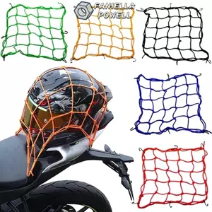 FANIELLAPOWELL Xe Máy Bảo Quản Lưới, 30x30cm / 40x40cm Mũ Bảo Hiểm Xe Tăng Hành Lý Đàn Hồi Xe Máy, Xe Đạp Di Động 6 Móc Phụ Kiện Xe Máy
