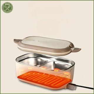 [SH] Hộp cơm trưa sưởi ấm bằng điện không nước di động Hộp đựng thực phẩm cách nhiệt bằng thép không gỉ an toàn cho chuyến đi cắm trại [VN]