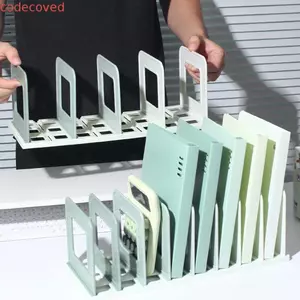 Bookends có thể tháo rời CODECOVED, Đế sách để bàn chống trượt có thể điều chỉnh, Bộ chia làm dày Chống rơi Tiết kiệm không gian Giá đỡ sách dọc Văn phòng