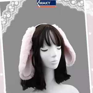 MAKY Tai Thỏ Dễ Thương Sang Trọng Thỏ Tóc Vòng Mũ Cosplay Trang Phục Phụ Kiện Tóc Cho Người Lớn Đảng VN