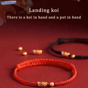 Bluelover Thời Trang Tay Bện Cá Koi Luy Vòng Tay Tay Dệt Tay Lắc Tay Cho Nữ Người Bạn Thân Nhất Người Yêu Kích Thước Vòng Tay Có Thể Điều Chỉnh Quà Tặng Mới