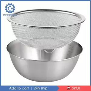 2 Giỏ Giặt By, Bộ Lọc Microporous Inox 304 Có Bát Trộn, Giỏ Thoát Nước Có Lưu Vực Cho