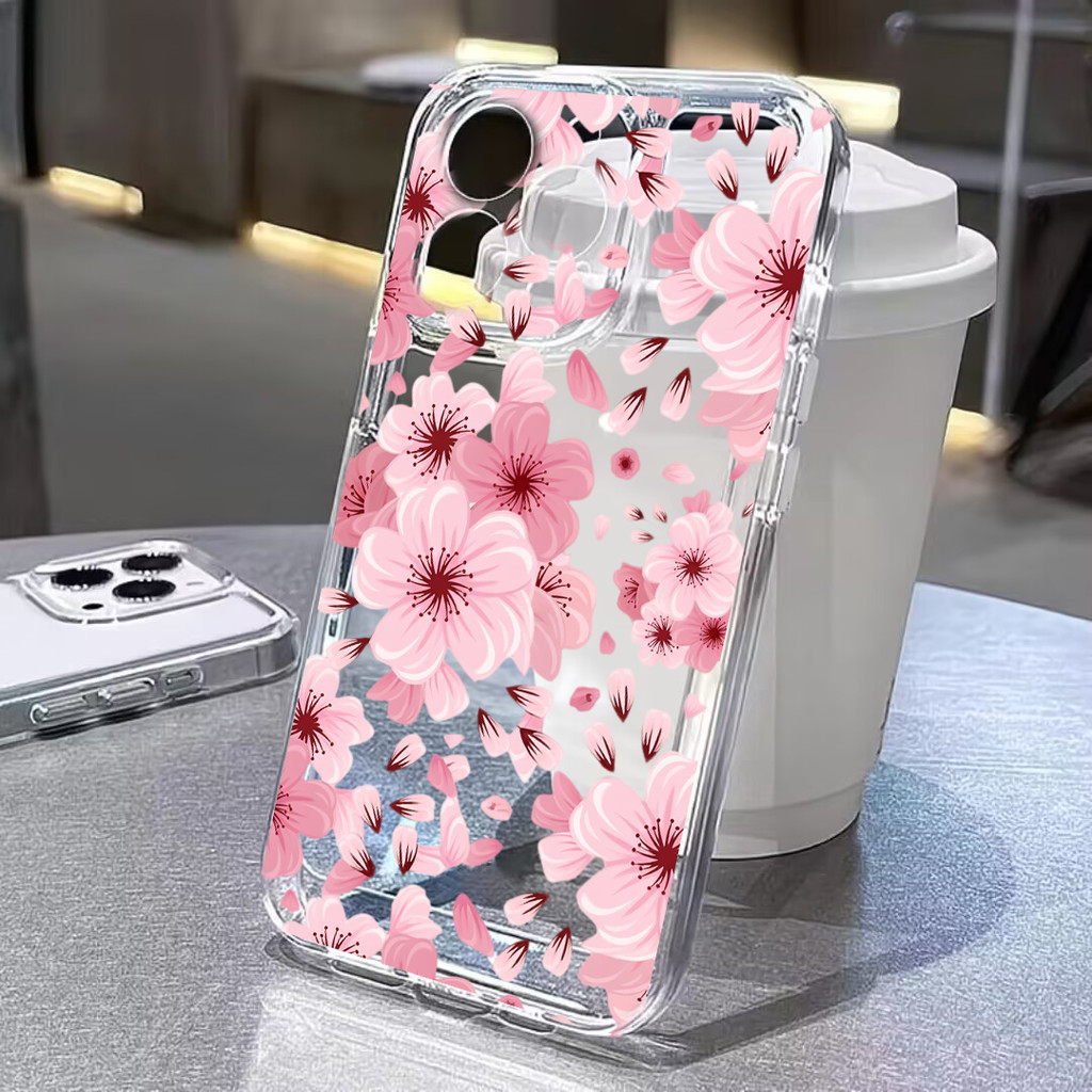 Vỏ lá cây hoa Tulip tím màu hồng hoa xanh lá cây cho VIVO V70 FE V60 Lite V50Lite V40 Y05 Y31D Y04 Y19S Y100 Y36 Vỏ silicon mềm trong suốt
