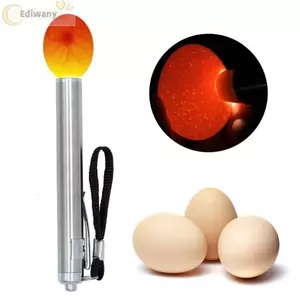 Đèn phát hiện trứng LED EDIWANY, Đèn lạnh có đèn pin Máy kiểm tra nến trứng, Đèn LED bằng thép không gỉ di động cho tất cả các loại trứng chim cút đen Vịt Canary