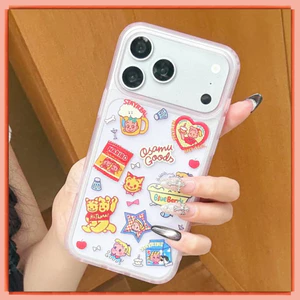 Vỏ Cho iPhone 17PM 16 Pro Max 15 Cá Muối Ngộ nghĩnh Trên Xe Buýt Họa Tiết Hoạt Hình Trong Suốt Màu Xanh Lá Cây Chống Sốc Mềm TPU Vỏ Điện Thoại Chống Trầy Xước Chống Bụi Bẩn Vỏ Điện Thoại Di Động