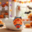 QEARY Thú Cưng Halloween Bandana, Vải Polyester Họa Tiết Ma Chó Tam Giác Yếm, Lễ Hội Chó Con Cổ Hai Mặt Hình Tam Giác Nhẹ Mèo Nước Bọt Khăn Quần Áo Cho Chó