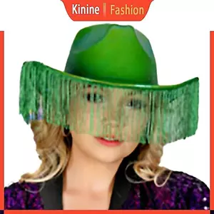 KIN Người Lớn Thoáng Khí Mũ Cao Bồi Với Tua Dài Phong Cách Phương Tây Cong Vành Fedoras Mũ Có Thể Điều Chỉnh Dây cằm Mũ Cao Bồi