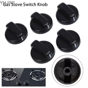 YUJINI 1 / 2 / 5 Cái Núm Hob, Phạm vi tay cầm bằng nhựa Lò nướng Bếp Gas Núm điều khiển, Bền cho đầu đốt băng ghế dự bị Nút công tắc thay thế 8mm chung
