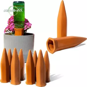 CATMALLER88 Cọc tự tưới cây, Thiết bị tưới cây tự động tự động lục giác, Hệ thống tưới nhỏ giọt đất nung thực tế cho cây trồng trong nhà & ngoài trời