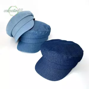 Mũ hình bát giác CATMALLER88, Mũ mỏ vịt Denim nhẹ có thể điều chỉnh, Mũ có đỉnh thoáng khí thời trang