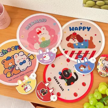Quạt Gấp Gọn Hàn Quốc Q08 Quạt Cầm Tay Mini Hoạt Hình Dễ Thương Quạt Mùa Hè