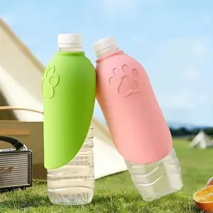 Bình nước cho chó tiện lợi hàng đầu với bát có thể tháo rời Bát uống nước cho thú cưng tiện dụng Kết cấu silicon cho hoạt động ngoài trời