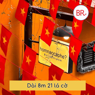 [2/9]Cờ dây tổ quốc 10m 20 lá cờ-Cờ sao đảng in hàng đẹp vải phi bóng trang trí đường phố, lễ tết, Quốc Khánh 2/9