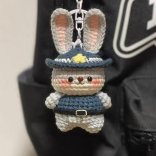 Tự làm Judy Nick Fox Dễ thương Bunny Doll Handmade Wool Hook DIY Keychain Mặt
