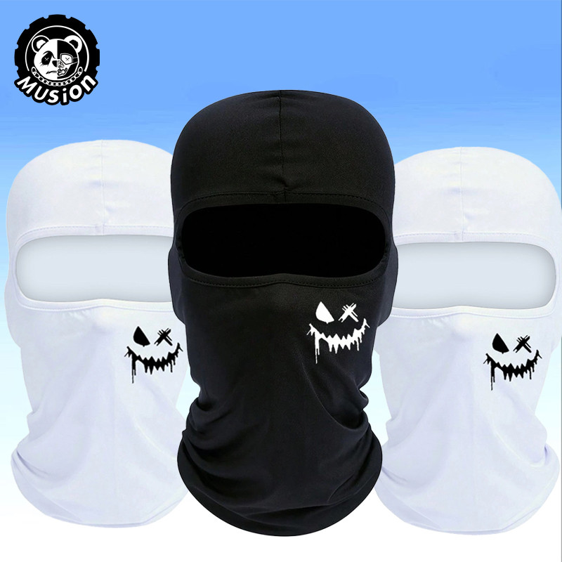 Musiôn Balaclava Chống Nắng Họa Tiết Ban Đầu, Lưới Thoáng Khí Cho Thể Thao Ngoài Trời