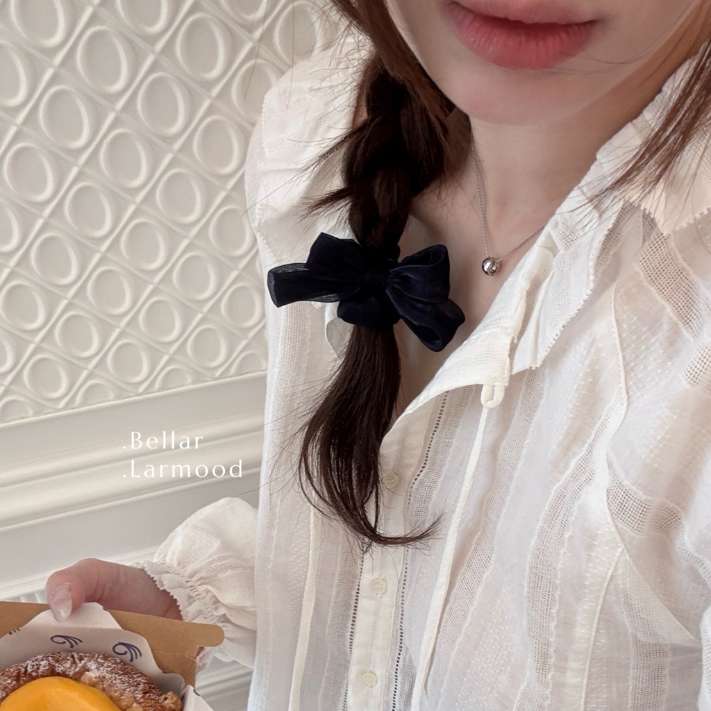 Dây buộc tóc nơ Organza dành cho nữ Dây buộc tóc nơ