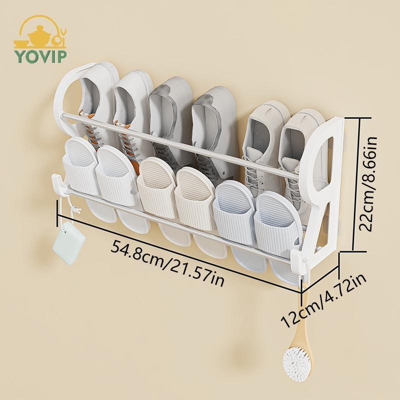 Giá để giày treo tường đa năng cho dép, phòng tắm, bếp, cửa sau, không cần khoan, dùng cho nhà ở VN