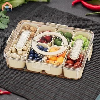 Hộp đựng trái cây di động và tay cầm Khay đựng rau quả có thể tái sử dụng Đĩa chia có thể tháo rời để đi bộ đường dài Bánh quy các bữa tiệc Hạt Chip