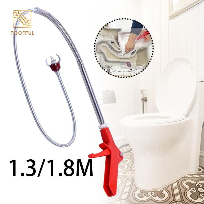 Toilette Snake Clog Remover Ốc sên vệ sinh Grabber -Công cụ tưởng niệm Công nhân Tiết kiệm ốc sên vệ sinh tắc nghẽn -Bearer -tool cho
