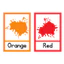 Bộ 12 thẻ học ép plastic chủ đề màu sắc flashcard colors size A5 giáo cụ dạy học tiếng anh