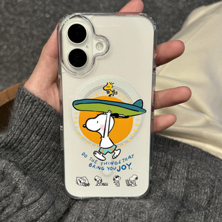 Ốp lưng bảo vệ trong suốt họa tiết Snoopy cho iPhone 11 12 Pro 13 Pro Max 15 Pro Max 14 16 Pro 16 Plus 17 Air 17 Pro 17 Pro Max