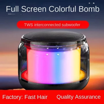 Đèn nhấp nháy màu rực rỡ Loa Bluetooth Loa ngoài trời Máy tính để bàn Loa siêu trầm Âm lượng lớn Mini Bluetooth Loa nhỏ Quà tặng