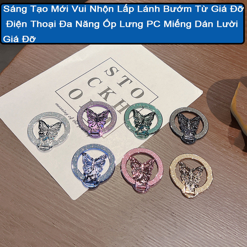 M7 Sáng Tạo Mới Vui Nhộn Lấp Bướm Từ Giá Đỡ Điện Thoại Đa Năng Ốp Lưng PC Miếng Dán Lười Giá Đỡ MALAN