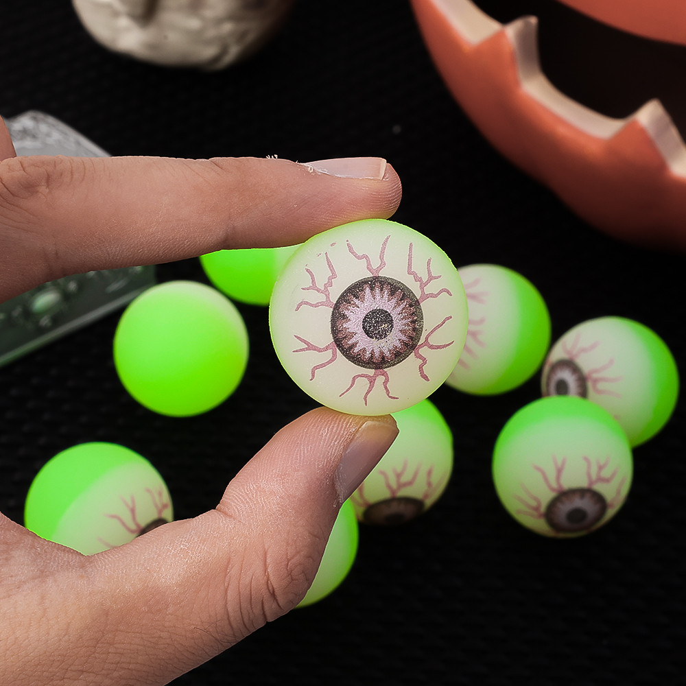 Bóng nhãn cầu dạ quang Halloween quyến rũ - Đồ chơi nảy sáng trong bóng tối rực rỡ - Món quà kỳ lạ cho ngôi nhà ma ám Thanh gia đình trẻ em Halloween