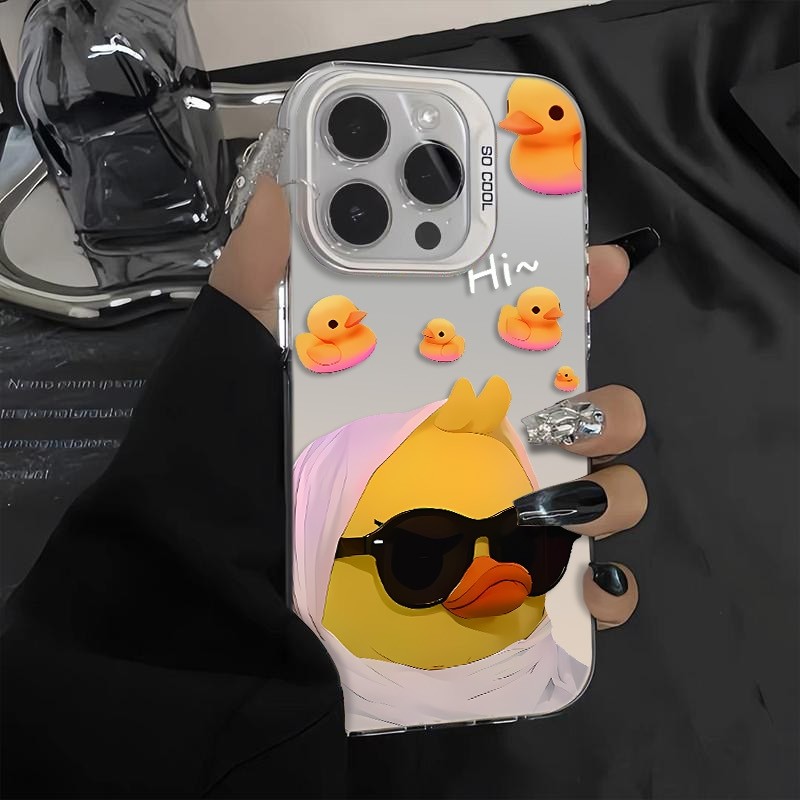 Ốp Lưng iPhone Hình Vịt Con Vàng Siêu Dễ Thương - Tương Thích 16/15/14/13/12/11 Pro Max, XS Max, X