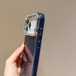 Ốp Điện Thoại Màu Kẹo Bling Long Lanh IMD Cho iPhone 17 Air 16 15 14 13 12 11 Pro Max Plus Kim Cương Bảo Vệ Camera Shining Cover