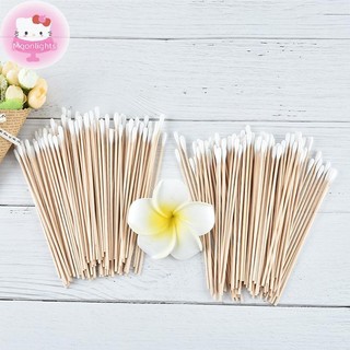 Moonlights 100 miếng gạc y tế tay cầm bằng gỗ dài 6 '' Dụng cụ bôi bông chắc chắn q-tip EN