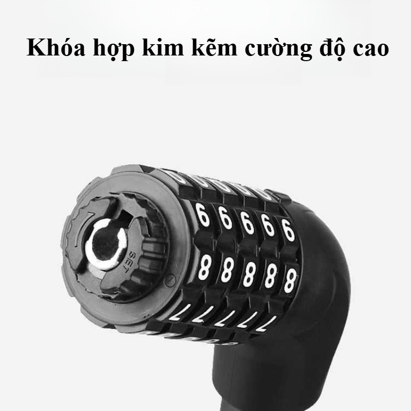 khoá xe đạp khóa xe máy,Khóa Dây Xe Đạp Xe Máy Mật Mã 4-5 Chữ Số Chống Trộm Hiệu Quả,khoá xe,khóa dây