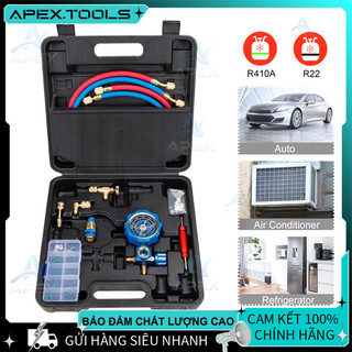 Bộ Đồng Hồ Nạp Gas Lạnh Đơn R22 R410a Đo Áp Suất Kèm Dây Ống Chất Lượng Cao