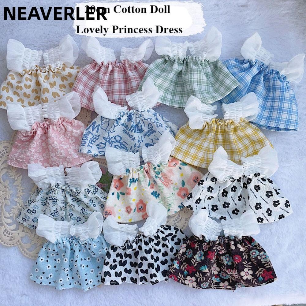 Búp Bê NEAVERLER Quần Áo Đáng Yêu, Phụ Kiện Đầm Công Chúa Dễ Thương, 20 Kiểu Có Kẹp Đầu Váy Búp Bê Quần Áo Cho Búp Bê Cotton 20cm