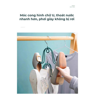 Giá Phơi Giày Inox Đa Năng Móc Đôi Chống Gió Treo Quần Áo Ban Công Tiện Lợi Bền Đẹp Không Gỉ Buna.