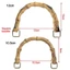 Tay cầm ví tre IAPPORTUNIA, 15,5CM có khóa tay cầm túi tre, Túi xách có dây đeo tay có thể tháo rời thủ công DIY
